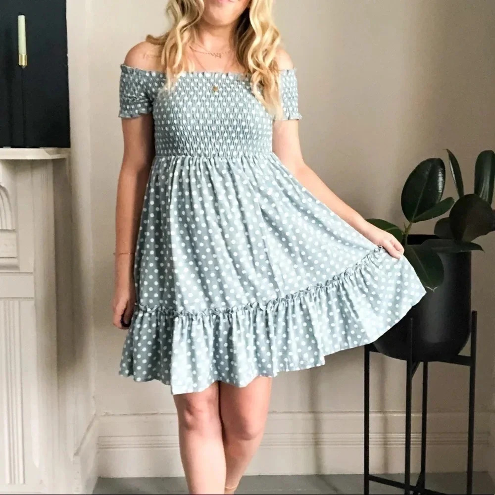 Boutique brand polka dot dress
